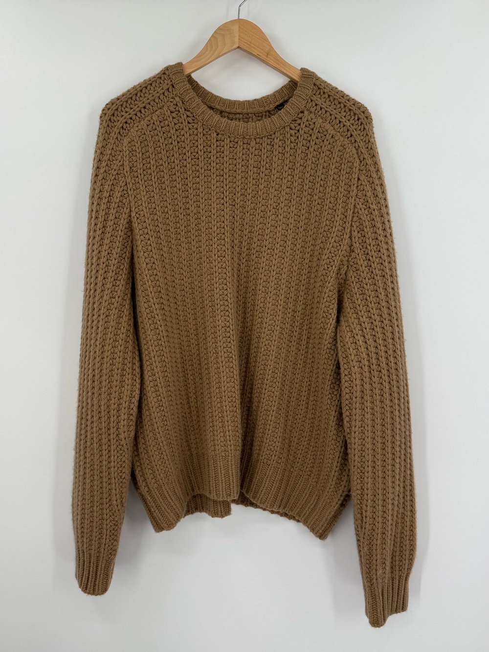 Vince Men's Knit Wool Cashmere Crew Neck Sweater | Camel | XL